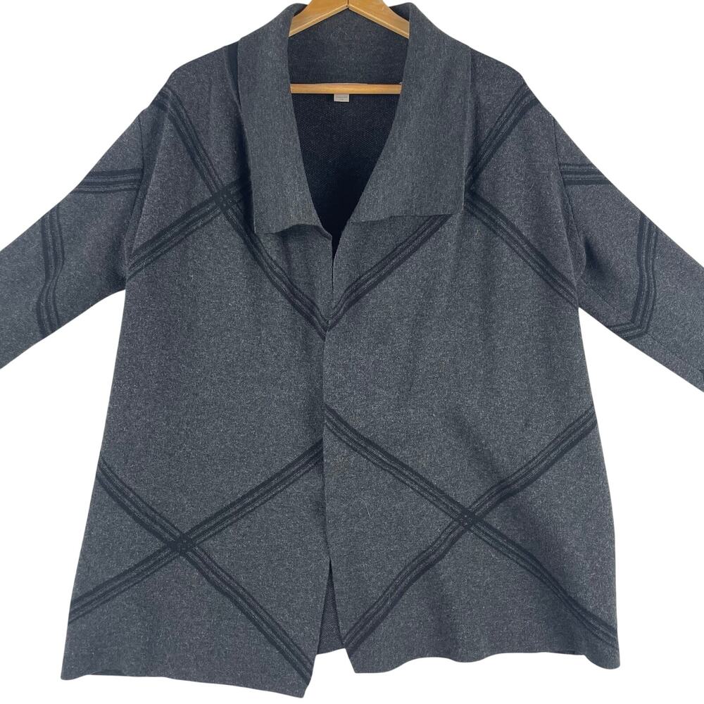 Royal Robbins All Season Merino Cardigan Womens SZ M Charcoal Open Front - Picture 3 of 13